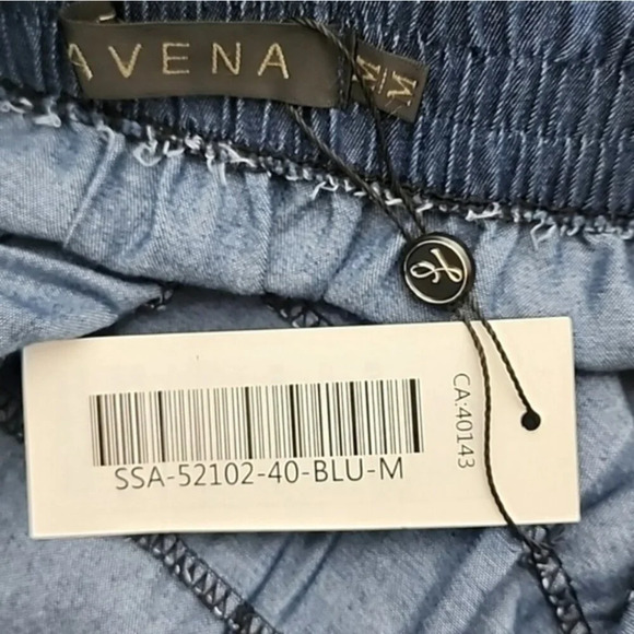 Lavena Women's Peasant Boho Blue Denim Long Light Flowy Skirt Size Medium - Picture 8 of 10